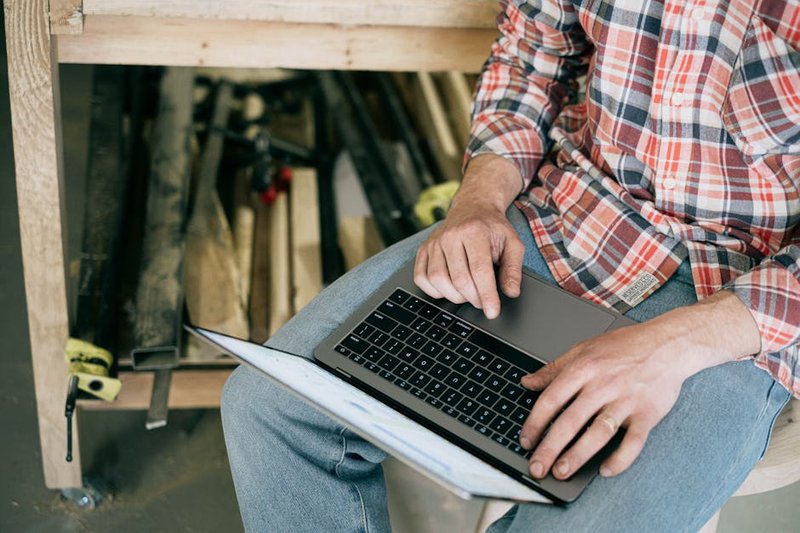 small business owner laptop - workflow automation ai agent